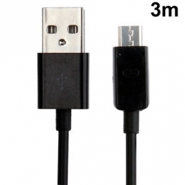 Micro USB Oplader en Data Kabel voor Galaxy Tab 4 10.1  3 meter