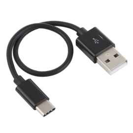USB C Oplader en Data USB Kabel voor iPhone   Serie  22cm. Zwart