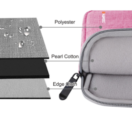 Bescherm-Opberg Hoes Etui Pouch Sleeve voor iPad Mini. Roze