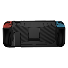 Grip TPU Bescherm Hoes Skin voor Nintendo Switch  - Zwart