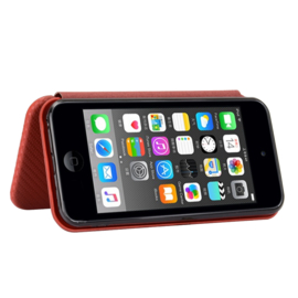 Slim Carbon  Cover Hoes Etui voor iPod Touch   -  Bruin