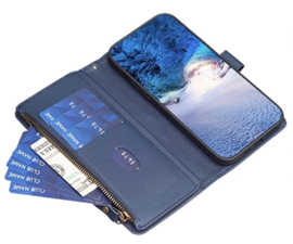 9 Pas -  Portemonnee Etui Hoes voor Samsung Galaxy A54   -  Blauw