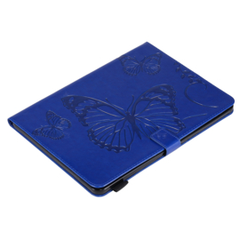 Luxe Bescherm-Etui Map voor iPad Mini 6  - "Vlinder"   Blauw