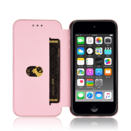 Slim Carbon  Cover Hoes Etui voor iPod Touch   Roze