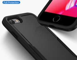 Armor Bescherm-Cover Hoes geschikt voor iPhone 7 - 8 -  iPhone SE  Zwart