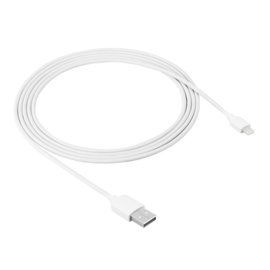 Lightning USB Oplader en Data-kabel voor iPhone  iPad  iPod - 300cm -  Wit