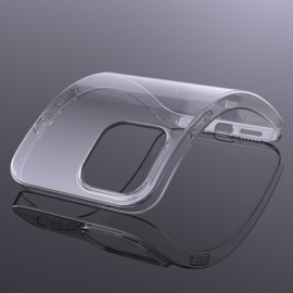 Slim Clear TPU Bescherm-Hoes Skin met Screenprotector voor iPhone 15    Transparant  *2