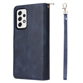 BookCover - 9 Cards - Wallet Etui Hoes voor Samsung Galaxy A53   -  Blauw