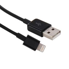 20cm Lightning Oplader en Data USB 2.0 Kabel voor iPhone 14    Zwart