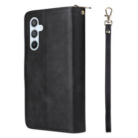 BookCover - 9 Cards - Wallet Etui Hoes voor Samsung Galaxy A54 - 5G   -  Zwart