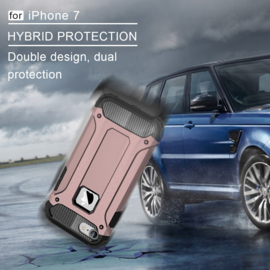 iPhone 7 of 8 - Hybrid Tough Armor-Case Bescherm-Cover Hoes - Roze
