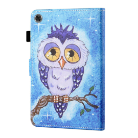 Luxe Bescherm-Etui Hoes Map voor Samsung Galaxy Tab  A11 Plus - A9 Plus - 11"    "Cartoon Uil"