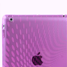 TPU Bescherm- Hoes Cover Skin voor iPad 3 Paars