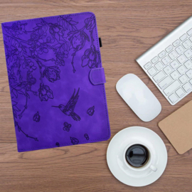 Bescherm-Etui Hoes Map voor Samsung Galaxy Tab S11 - 11"- Kolibrie - Paars