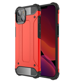 Hybrid Armor-Case Bescherm-Cover Hoes voor iPhone 14   Rood