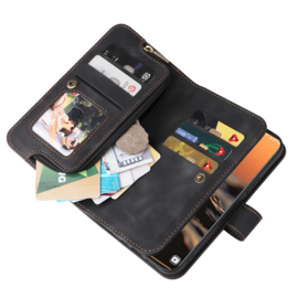 7 Pas - Wallet Etui Hoes voor Samsung Galaxy S23 ULTRA  -  Zwart