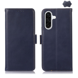 Lederen BoekCover Etui Hoes voor Samsung Galaxy A37 - A36  -  A56   -  Blauw - V1