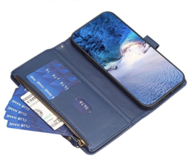 9 Pas - Luxe BookCover Wallet Etui voor Samsung Galaxy S23 ULTRA   Blauw