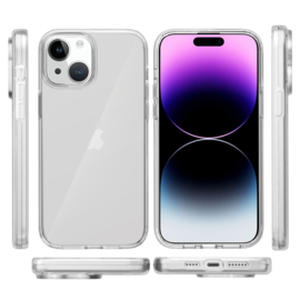 Transparant Hard-Cover Bescherm-Hoes + Screenprotector voor iPhone 15 PLUS