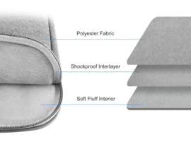 Luxe Bescherm-Opberg Hoes Pouch Sleeve voor Xiaomi Redmi Pad 2 - SE - 7 -   Grijs