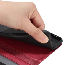 BookCover Hoes Etui voor Google Pixel 9 - 9 PRO -   Rood  - Katten op muurtje - Reliëf
