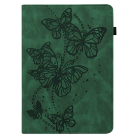 Bescherm-Etui Hoes Map voor Samsung Galaxy Tab A9 Plus - 11 -   Vlinders - Groen