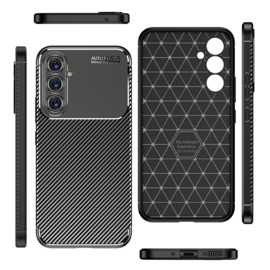 Samsung Galaxy A54  - Carbon TPU Bescherm-Hoes Skin - Zwart