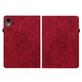 Bescherm-Etui Hoes Map voor Samsung Galaxy Tab S11 - 11"- Vlinder - Rood