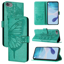 Luxe Bescherm-Etui Hoes voor iPod Touch   -  Vlinder -   Groen
