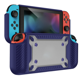 Grip TPU Bescherm Hoes Cover voor Nintendo Switch  OLED - Blauw