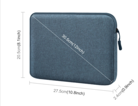 Bescherm-Opberg Hoes Pouch Sleeve voor iPad Air - iPad 10.2    Blauw