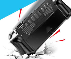 Grip TPU Bescherm Hoes Cover voor Nintendo Switch  OLED - Wit