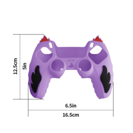 Devil Flame Grip Silicone Hoes / Skin voor Playstation 5 PS5 DualSense Controller  -   Rood