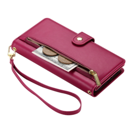 Luxe Portemonnee - Etui  Hoes Tas voor Google Pixel 9 - 9 Pro - 10 - 10 Pro  -  Met Schouder - Draagkoord -  Rood
