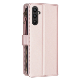 9 Pas - Portemonnee Etui Hoes voor Samsung Galaxy A24   -  Roze