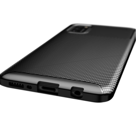 Samsung Galaxy A32 5G   - Carbon TPU Bescherm-Hoes Skin -  Zwart