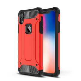 iPhone XR - Hybrid Tough Armor-Case Bescherm-Cover Hoes - Rood