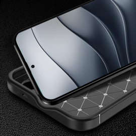 Samsung Galaxy A57  - Carbon TPU Bescherm-Hoes Skin - Zwart