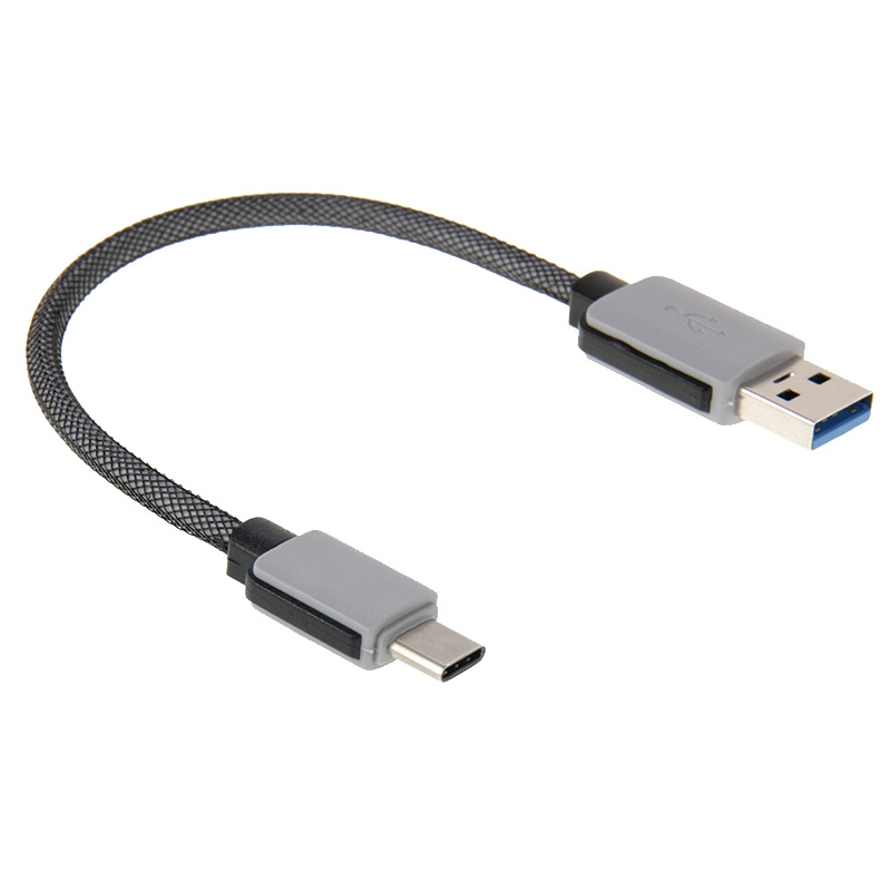 USB C  - 3.0  Oplader en Data Kabel voor Samsung Galaxy  - 15cm - Zwart
