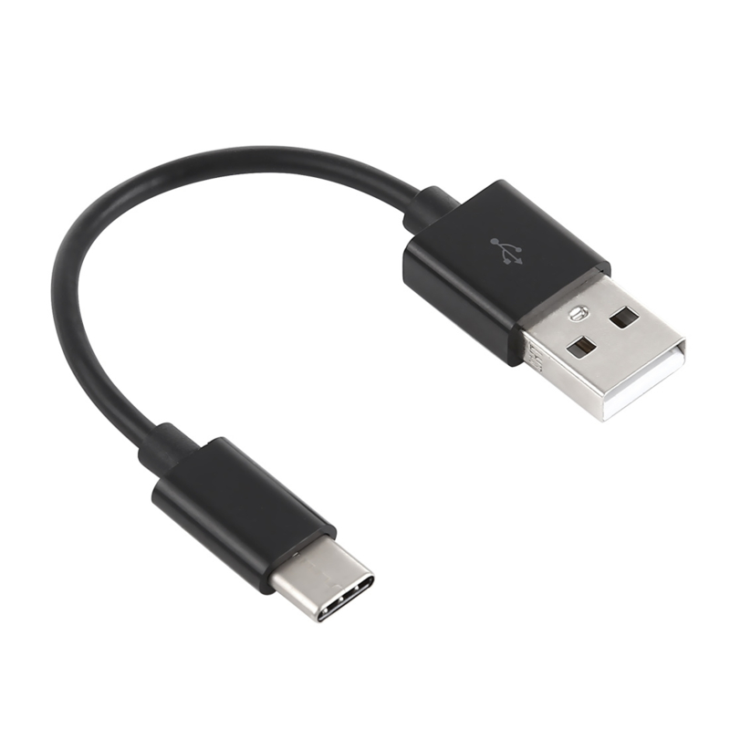 USB C oplader en Data USB Kabel voor Samsung - iPhone Serie  10cm. Zwart