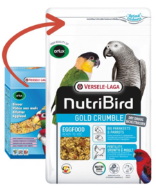 6203-Nutribird gold crumble grote parkieten en papegaaien 800gr