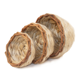 GF63015 - Sisal touwnest met houten randje 8cm