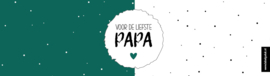 Blikje met wikkel | Voor de liefste Papa of Opa | Petrol
