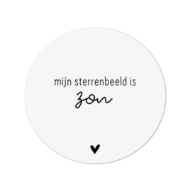Muurcirkel dibond | Sterrenbeeld zon | 30cm