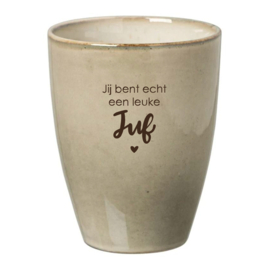Labelgeluk mok | jij bent echt een leuke Juf 