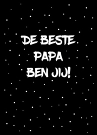 Kaart A6 | De beste Papa/Opa ben jij | zwart