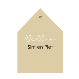 Sinterklaas | Welkom Sint en Piet | beige
