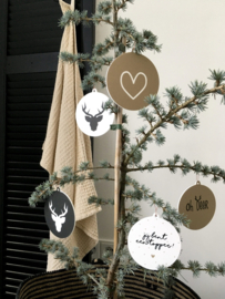 Kerstbalhanger | rendier wit