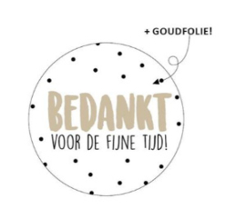 Sticker | bedankt voor de fijne tijd (per 10)