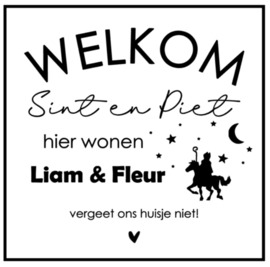 Raamsticker | welkom Sint & Piet